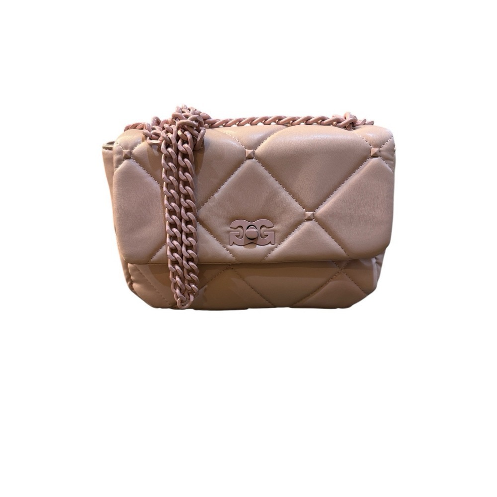 Soft Quilted Gilda Paris Handbag Blush Color, Metal Chain Straps,New W Tag‎ $159
